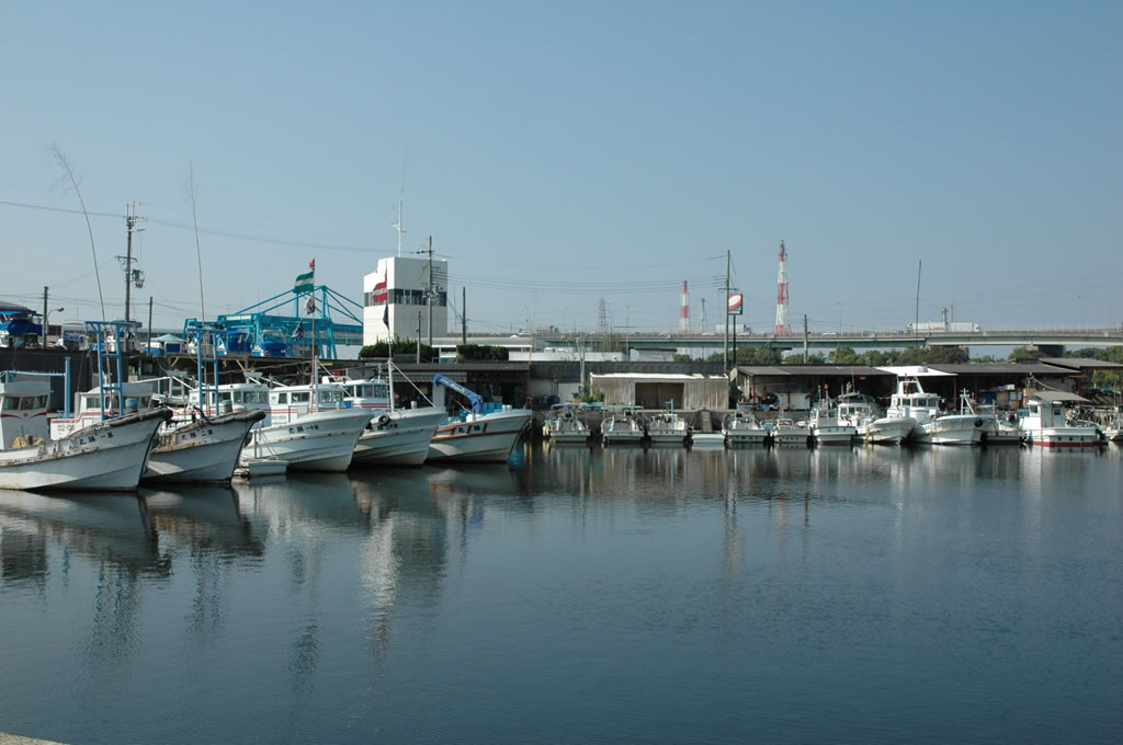 <h5>浜寺公園周辺の港湾風景（高石市）</h5>本市の漁業は大阪湾内で操業を行なっており、漁種はスズキ・シラスイワシ・コノシロ・イカナゴなどがあげられます。
