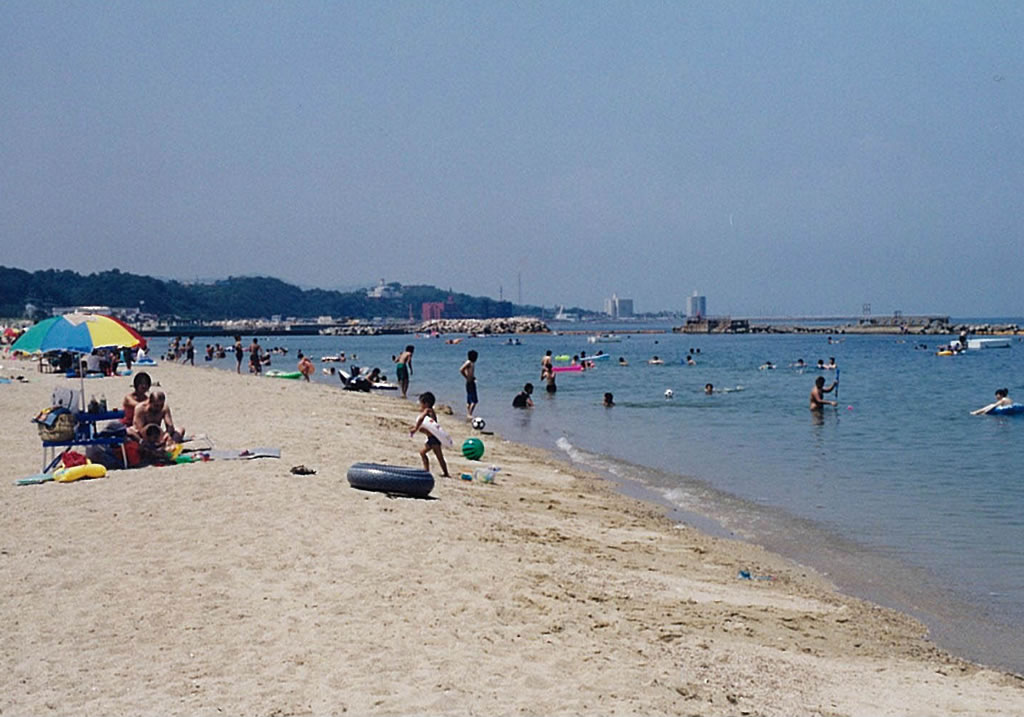 <h5>箱作海水浴場（ぴちぴちビーチ）（阪南市）</h5>海水浴場の様子その2。白い砂浜にはゴミも少なく、快適に海水浴を楽しめます。